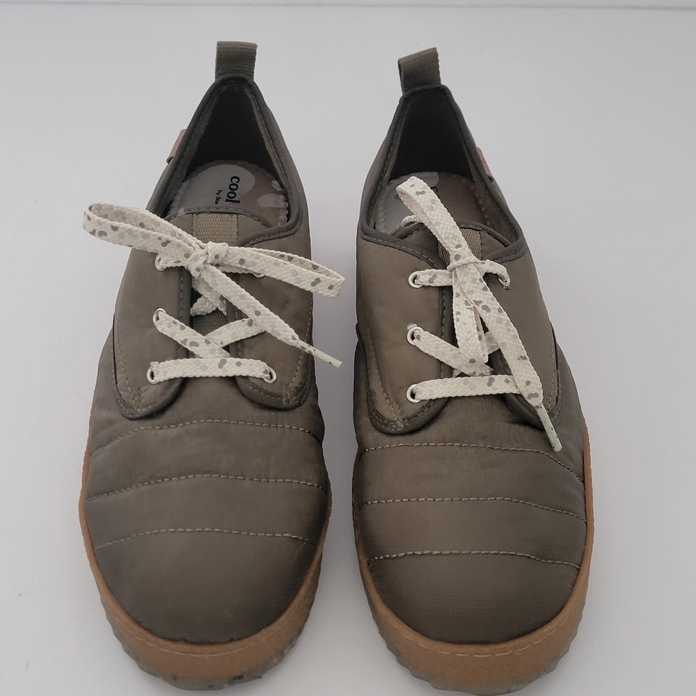 Cool Planet By Steve Madden Lace-Up Shoes - Olive Green Size 10M